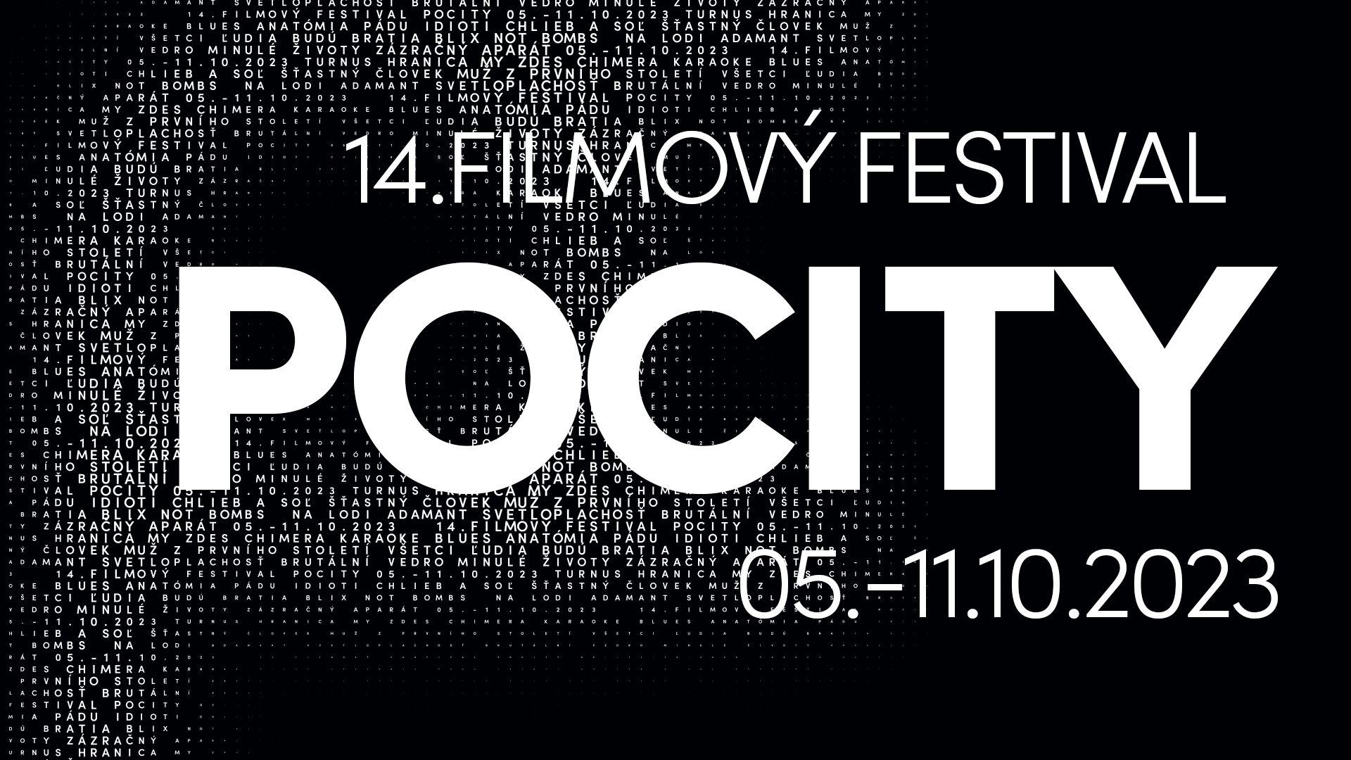 14. ročník filmového festivalu POCITY 2023 od 05. do 11.10. 2023 v prešovských kinách